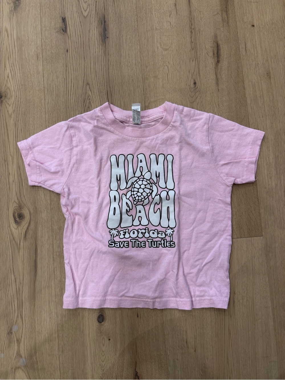 Miami Beach Florida Save the Turtles 4T pink tshirt